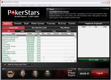 Pokerstars Lobby Pokerstars Lobby